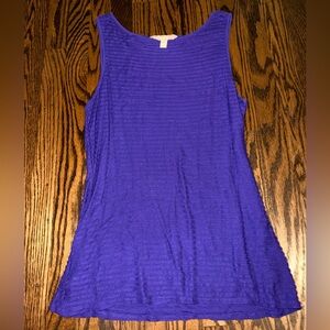 Banana Republic Sleeveless Textured Tank Top - purple medium